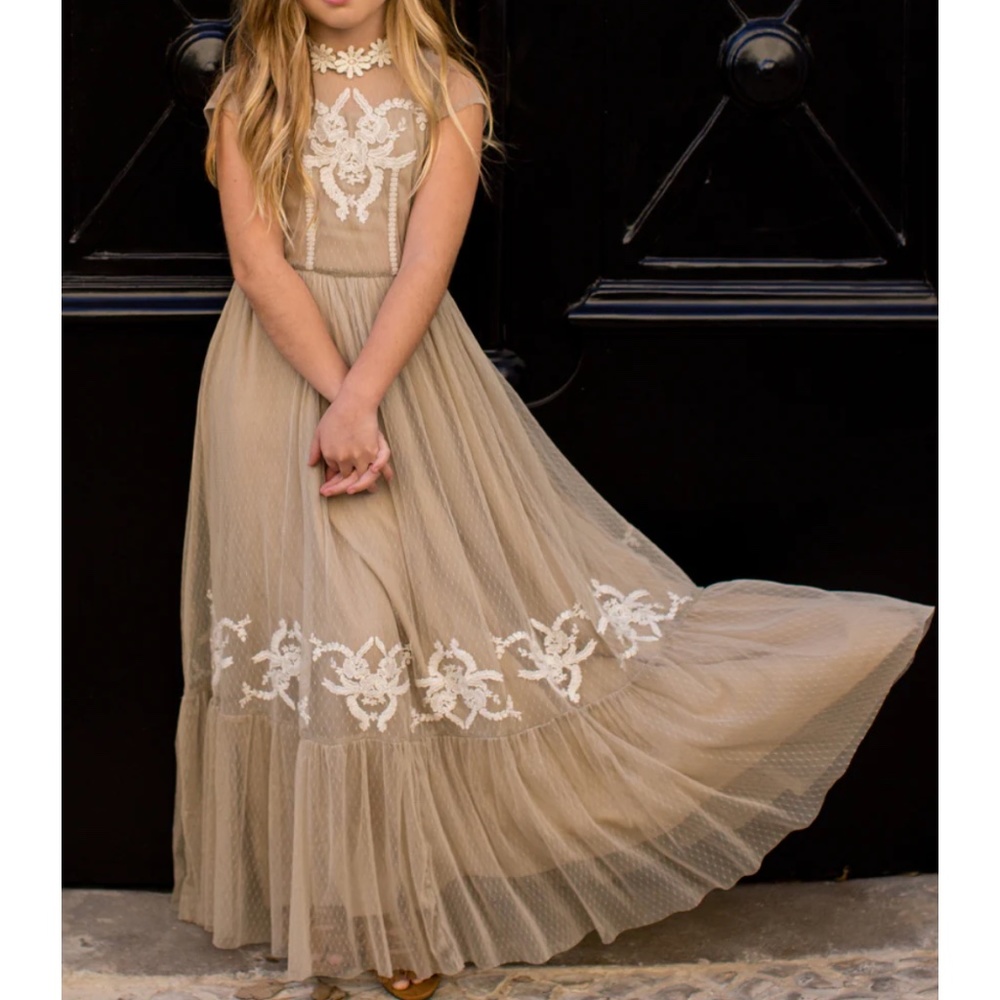 Joyfolie Jolie Maxi in Tan Dress Size 8